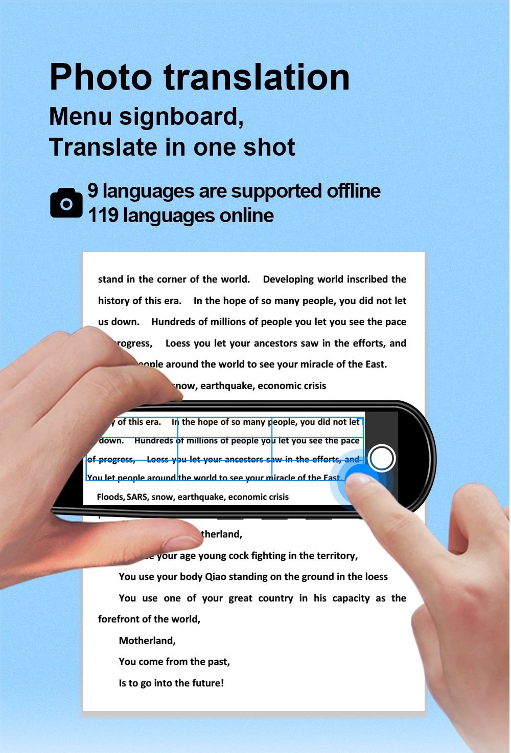 112-Language Instant Translation Pen for Text & Speech