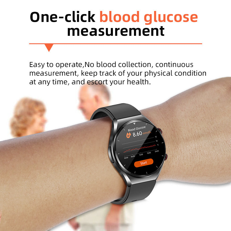 Smart Health Watch: Blood Sugar, ECG & Heart Rate Monitor