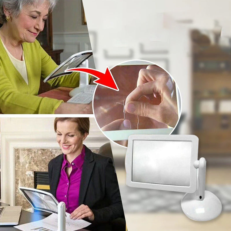 LED Desk Magnifier with 3X Magnification for Precision Tasks