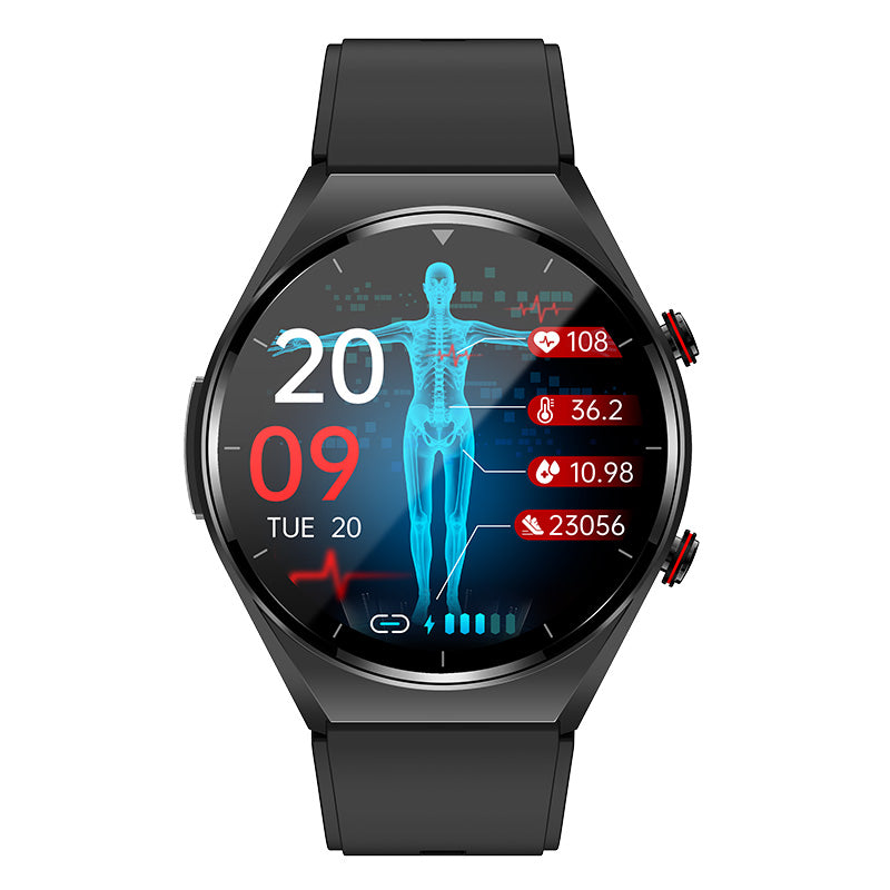 Smart Health Watch: Blood Sugar, ECG & Heart Rate Monitor