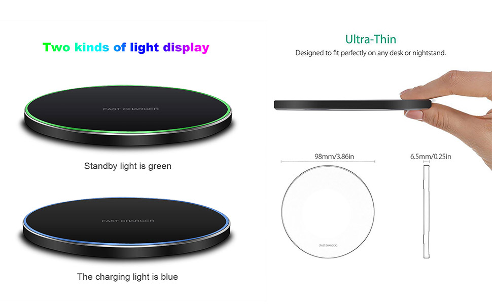 30W Fast Wireless Charging Pad for iPhone & Android Devices