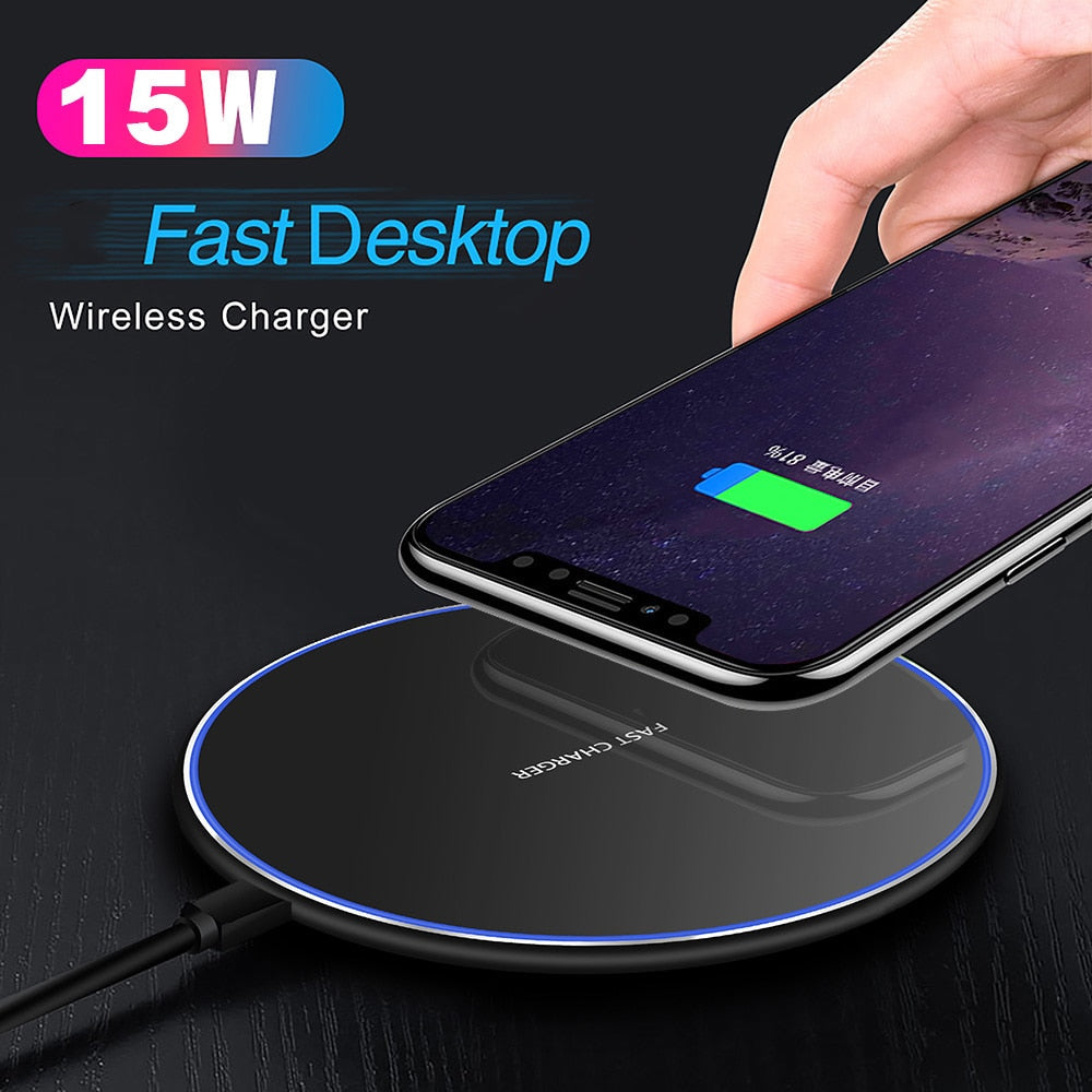 30W Fast Wireless Charging Pad for iPhone & Android Devices