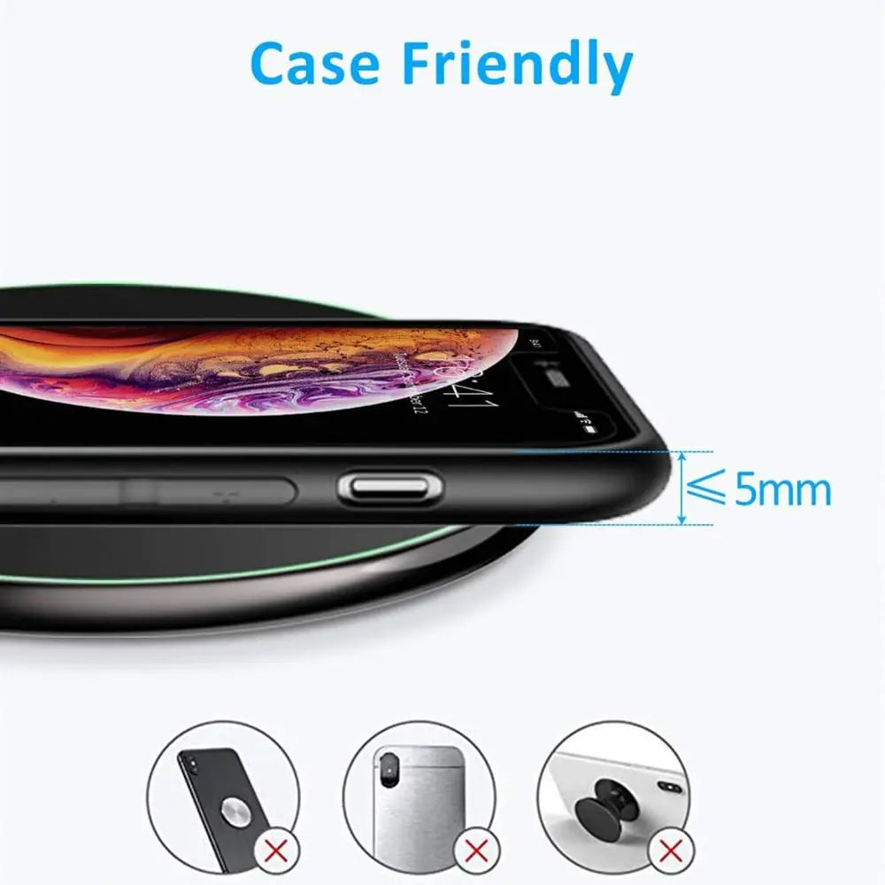 30W Fast Wireless Charging Pad for iPhone & Android Devices