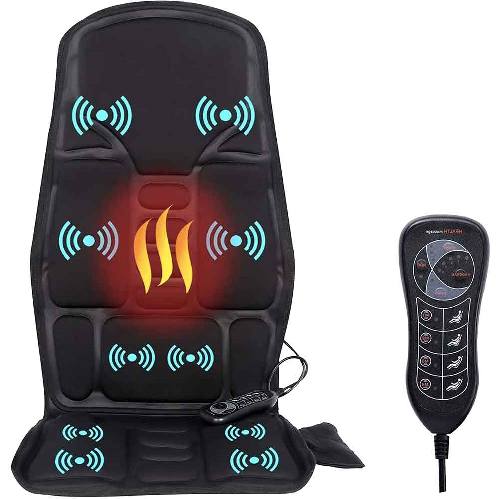 8-Mode Heated Massage Chair Pad for Full-Body Relaxation