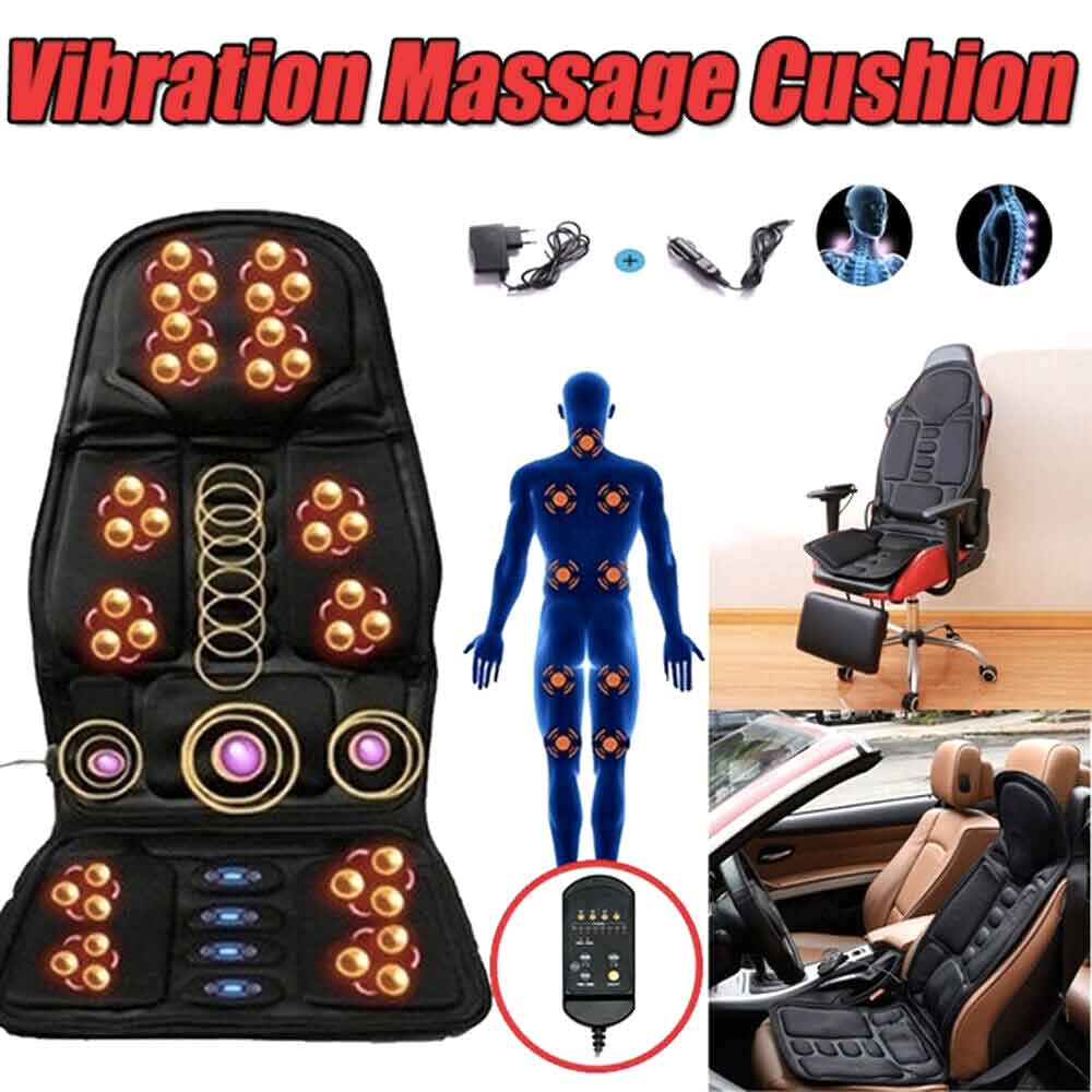 8-Mode Heated Massage Chair Pad for Full-Body Relaxation