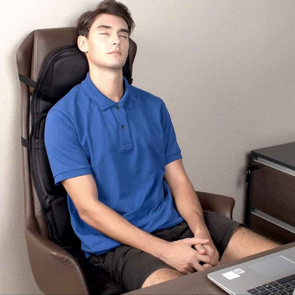 8-Mode Heated Massage Chair Pad for Full-Body Relaxation