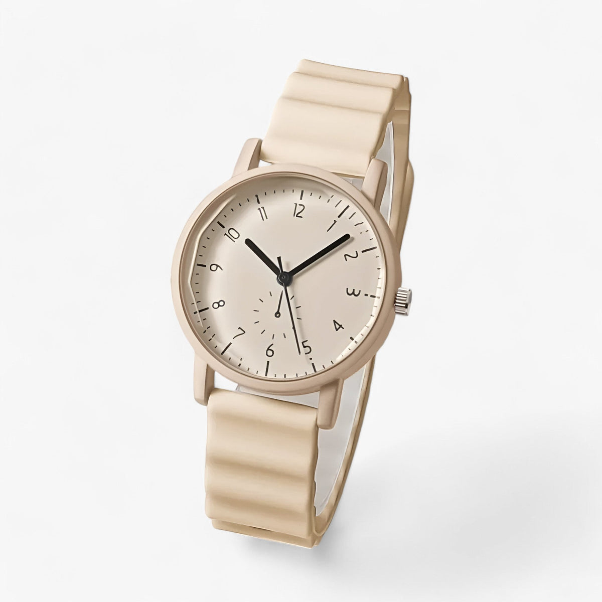 Mina Colorful Quartz Watch with Elegant Silicone Strap