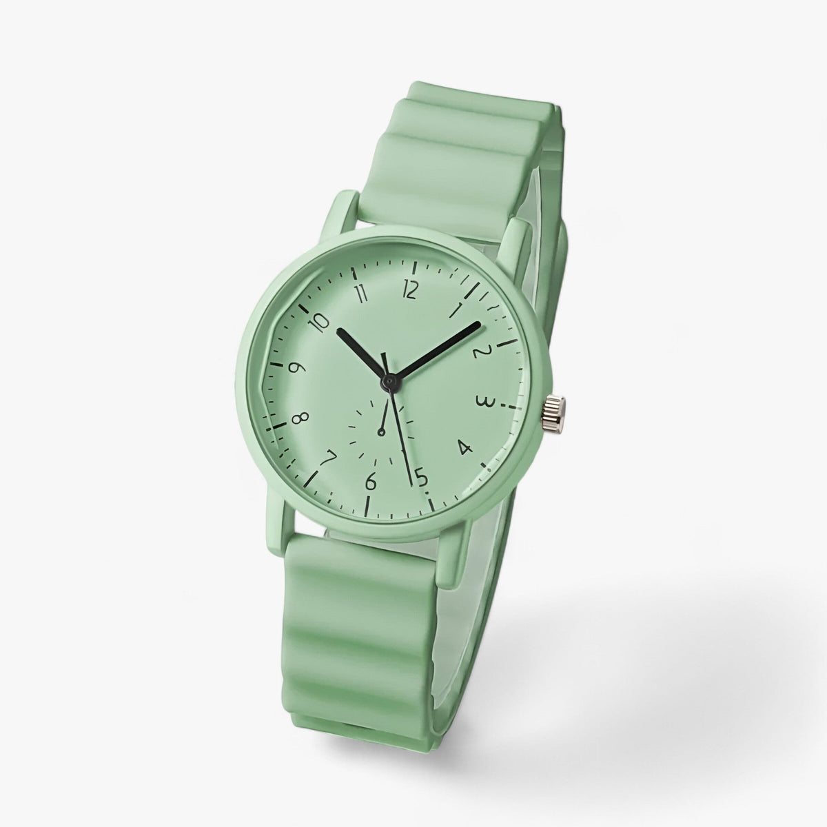 Mina Colorful Quartz Watch with Elegant Silicone Strap