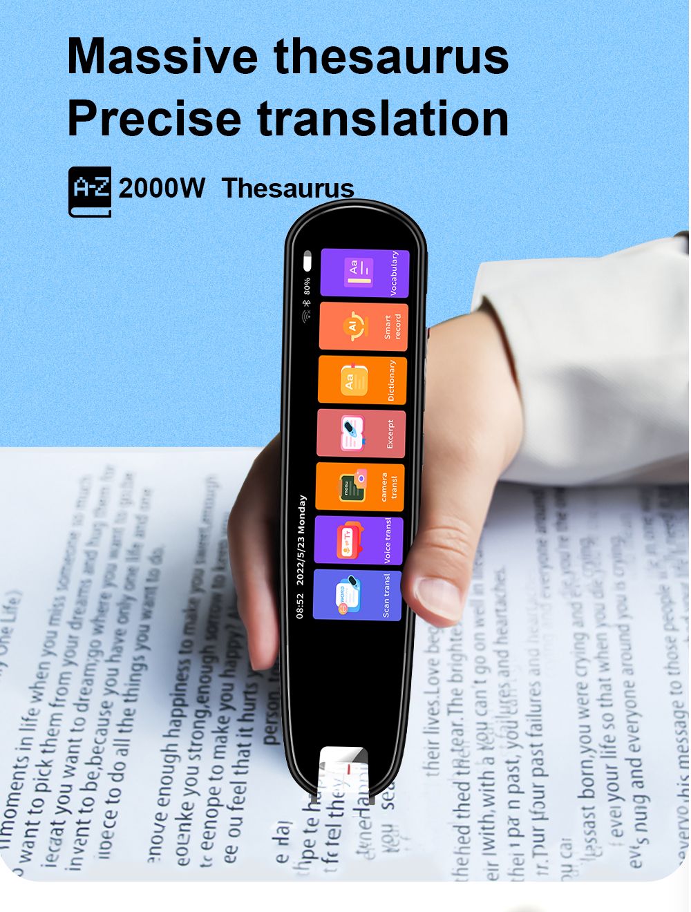 112-Language Instant Translation Pen for Text & Speech