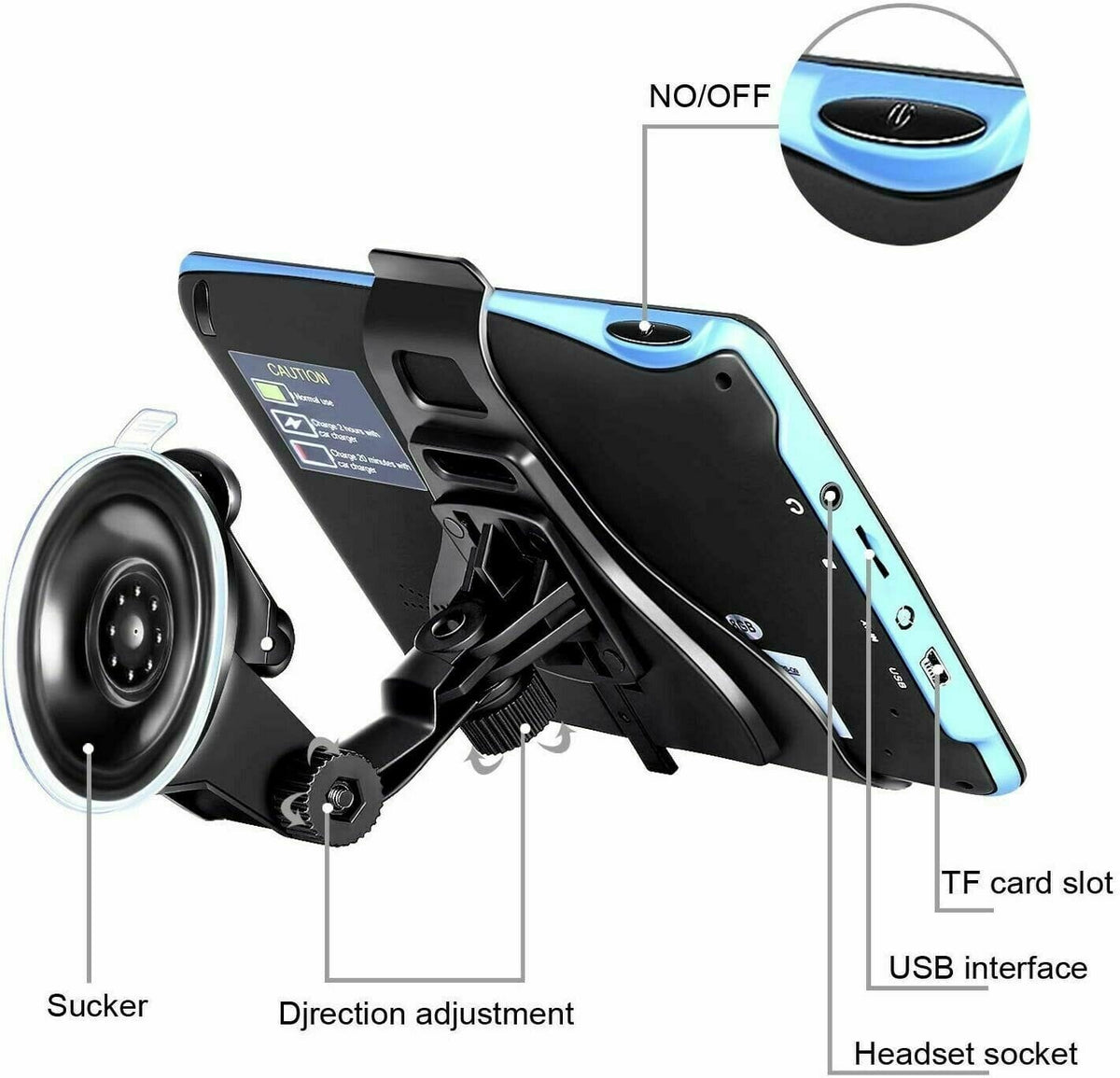 2025 GPS Navigation System for Cars & Trucks - 7 Display