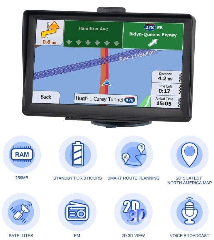 2025 GPS Navigation System for Cars & Trucks - 7 Display