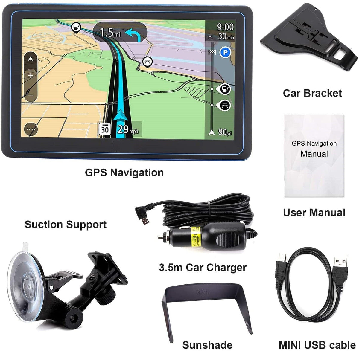 2025 GPS Navigation System for Cars & Trucks - 7 Display