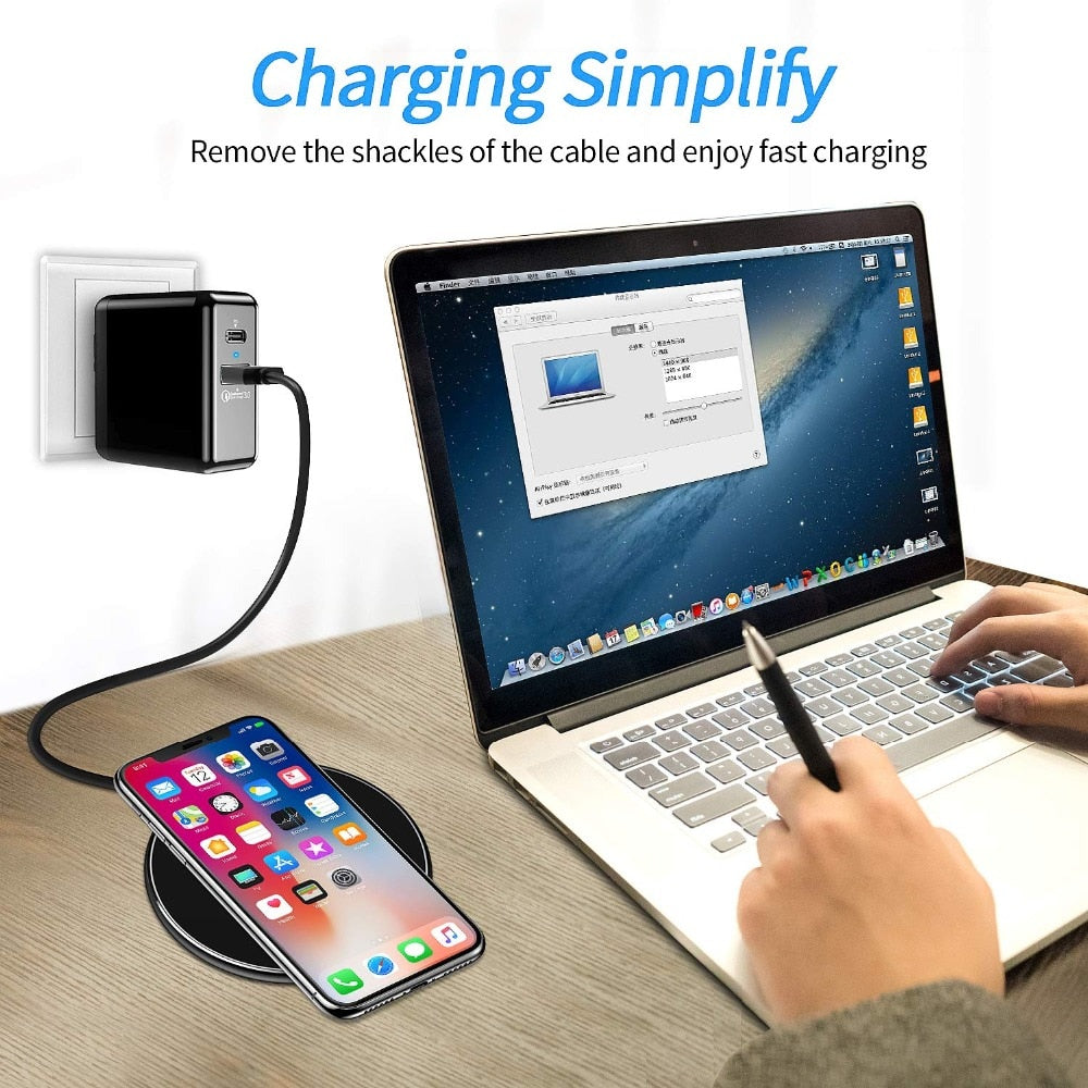 30W Fast Wireless Charging Pad for iPhone & Android Devices